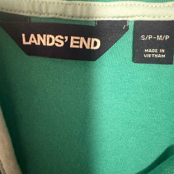 Lands' End Teal Hooded Poncho with Blue Accent - Picture 6 of 8